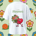 I Love Flowers: Heart Design, Short Sleeve T-Shirt