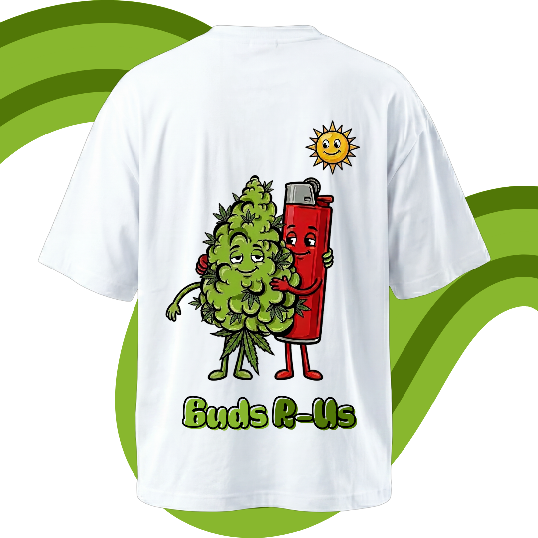 Weed Bud x Lighter: Buds R-Us Design, Short Sleeve T-Shirt